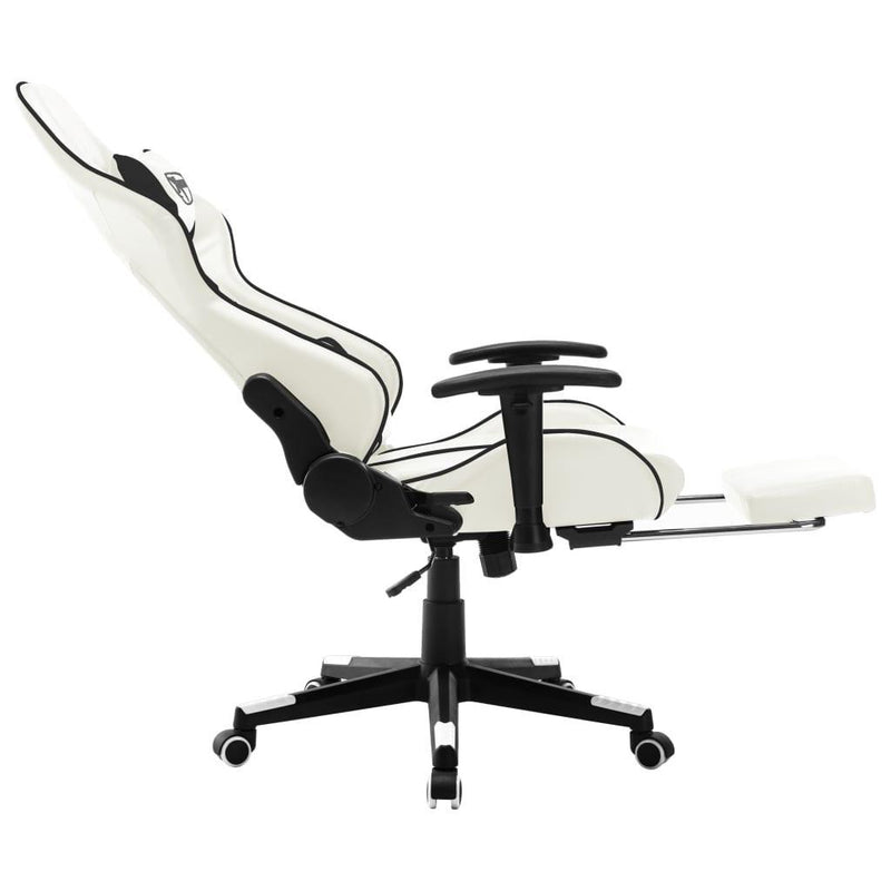 Gaming Chair White And Black Artificial Leather - John Cootes