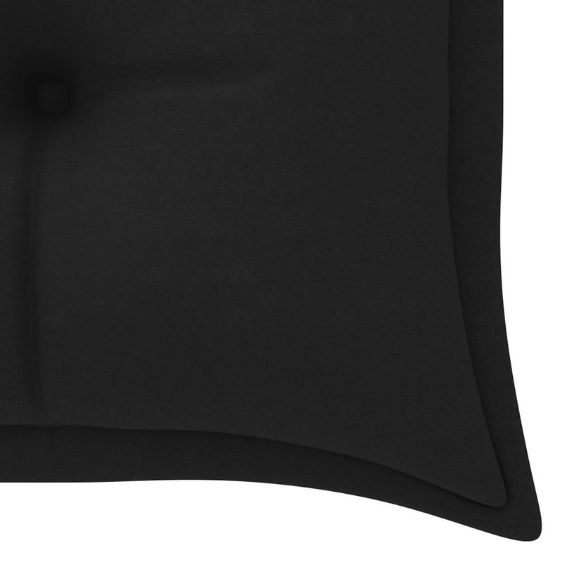 Garden Bench Cushion Black 150x50x7 Cm Fabric - John Cootes
