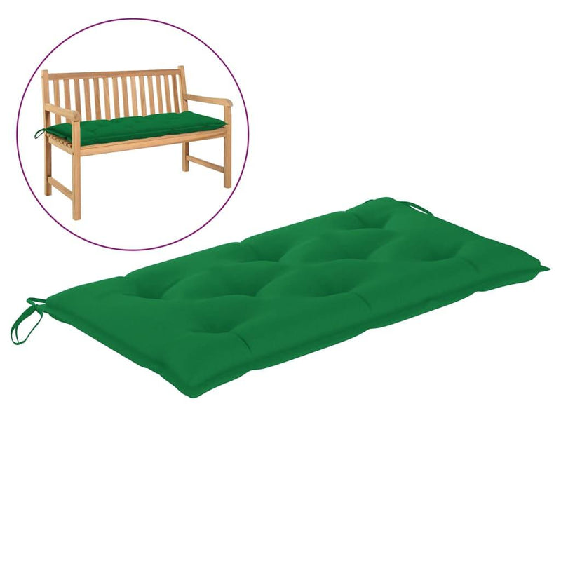 Garden Bench Cushion Green 100x50x7 Cm Fabric - John Cootes