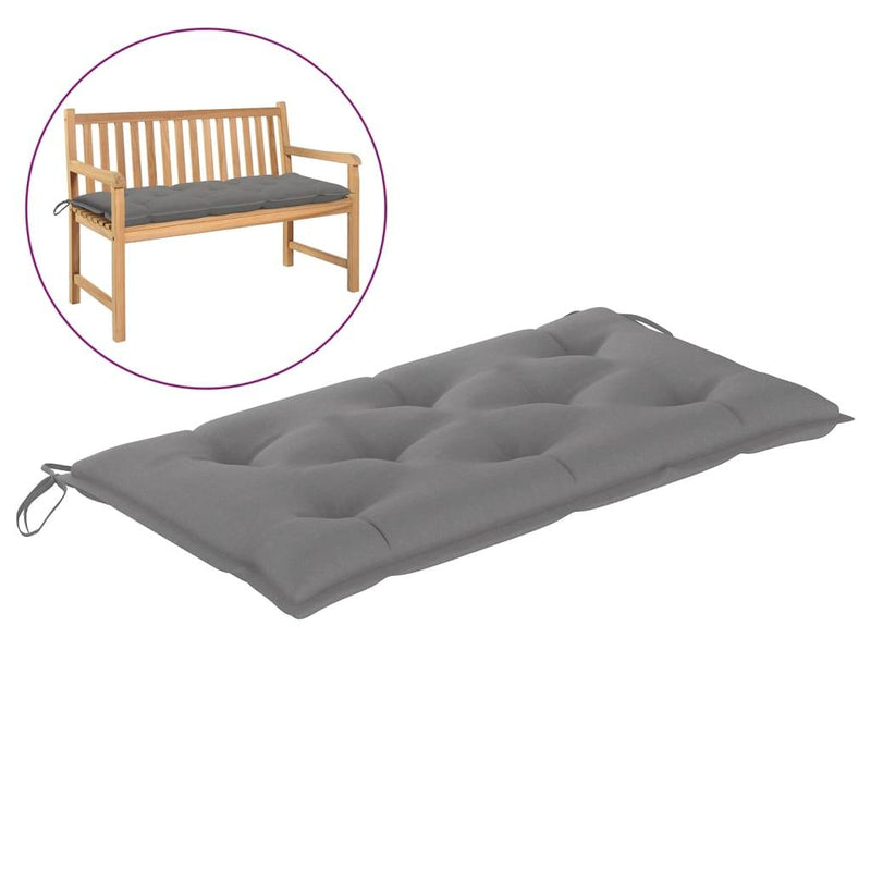 Garden Bench Cushion Grey 100x50x7 Cm Fabric - John Cootes