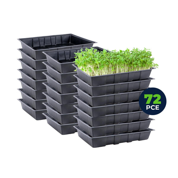 Garden Greens 72PCE Seedling Trays Lightweight Durable Reusable 24 x 35.5cm - John Cootes