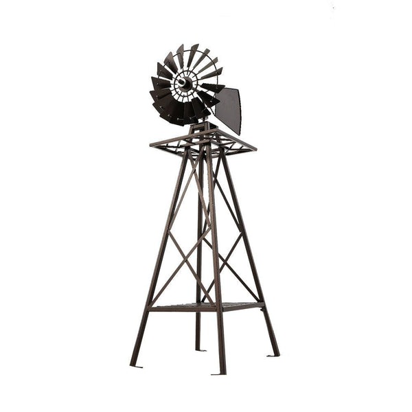 Garden Windmill 120cm Metal Ornaments Outdoor Decor Ornamental Wind Mill - John Cootes