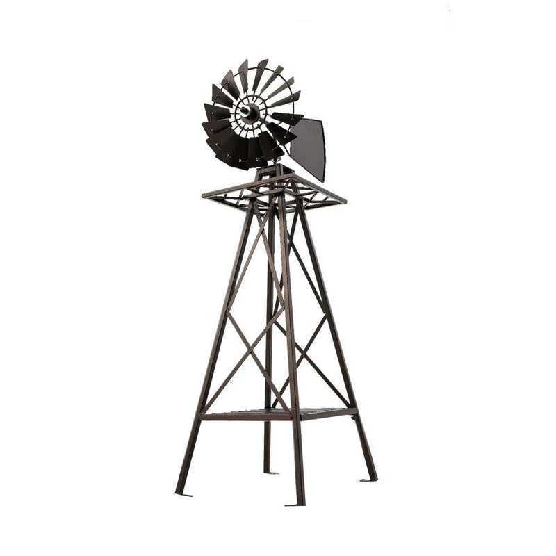 Garden Windmill 160cm Metal Ornaments Outdoor Decor Ornamental Wind Mill - John Cootes