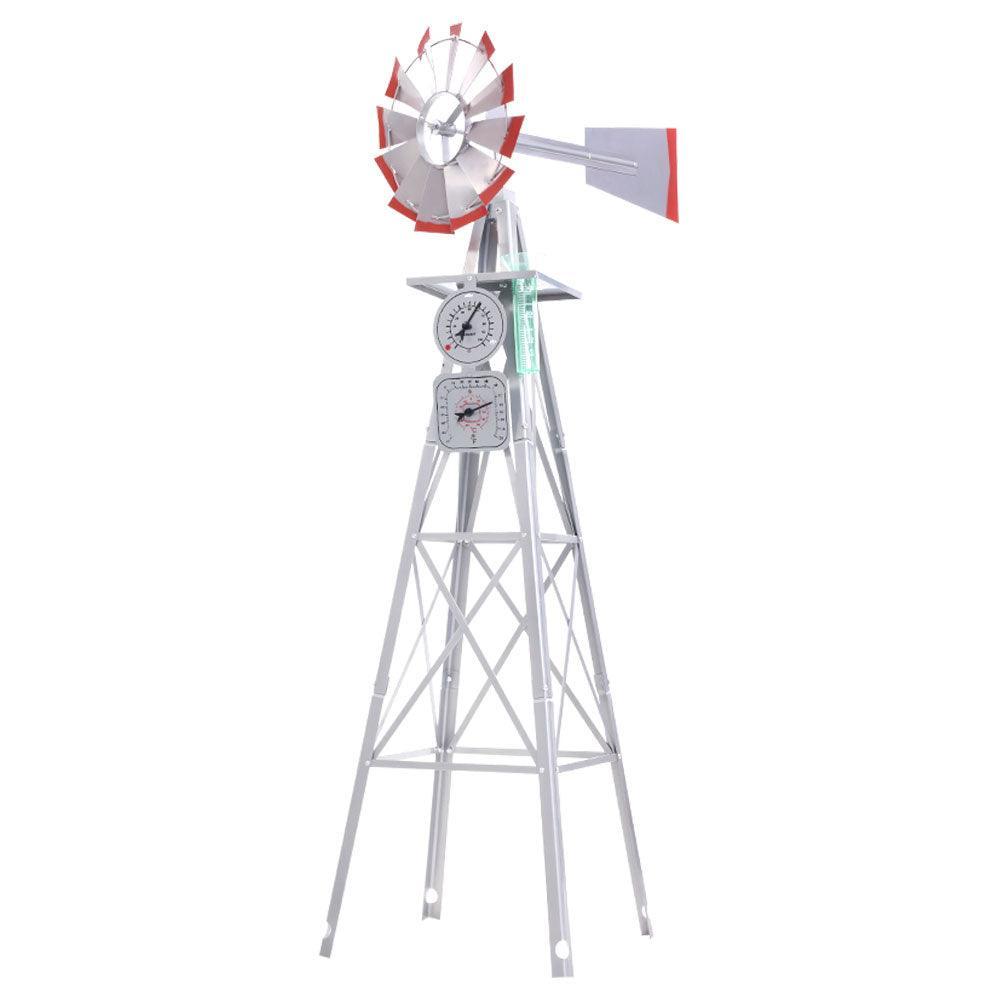 Garden Windmill 4FT 146cm Metal Ornaments Outdoor Decor Ornamental Wind Will - John Cootes