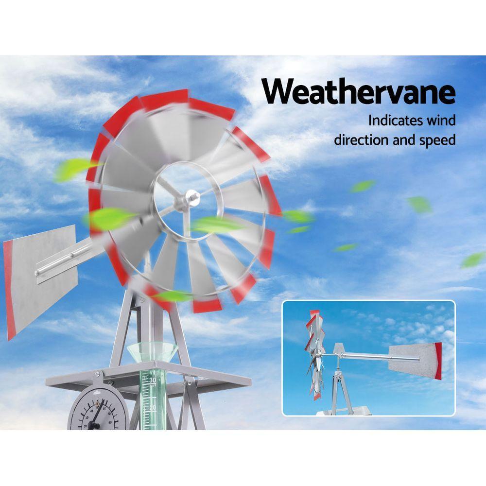 Garden Windmill 4FT 146cm Metal Ornaments Outdoor Decor Ornamental Wind Will - John Cootes