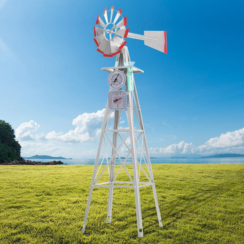 Garden Windmill 4FT 146cm Metal Ornaments Outdoor Decor Ornamental Wind Will - John Cootes