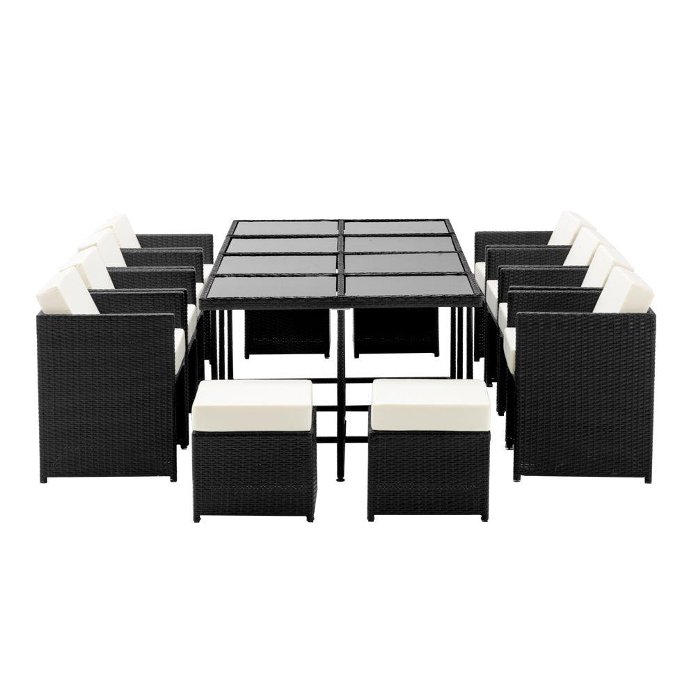 Gardeon 13 Piece Wicker Outdoor Dining Table Set - John Cootes