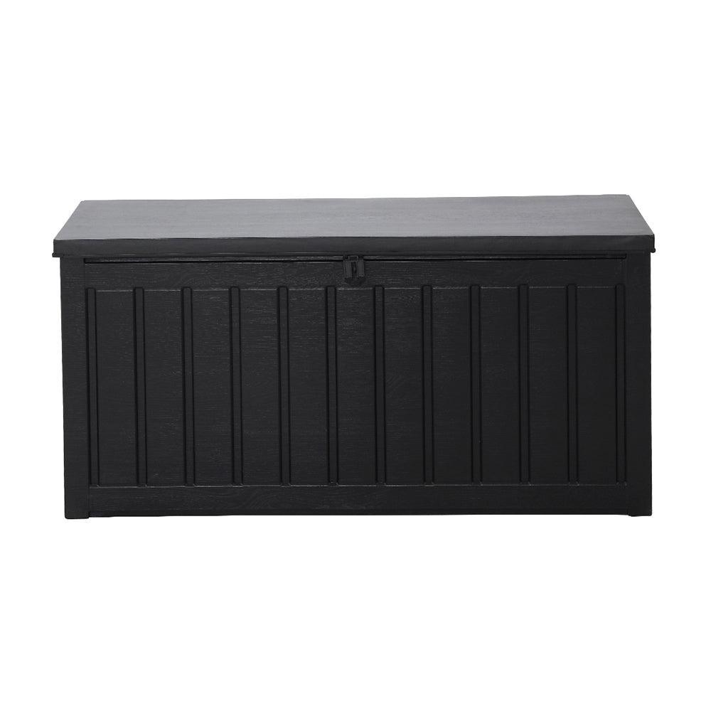 Gardeon 240L Outdoor Storage Box Lockable Bench Seat Garden Deck Toy Tool Sheds - John Cootes