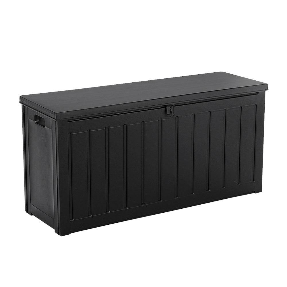 Gardeon 240L Outdoor Storage Box Lockable Bench Seat Garden Deck Toy Tool Sheds - John Cootes