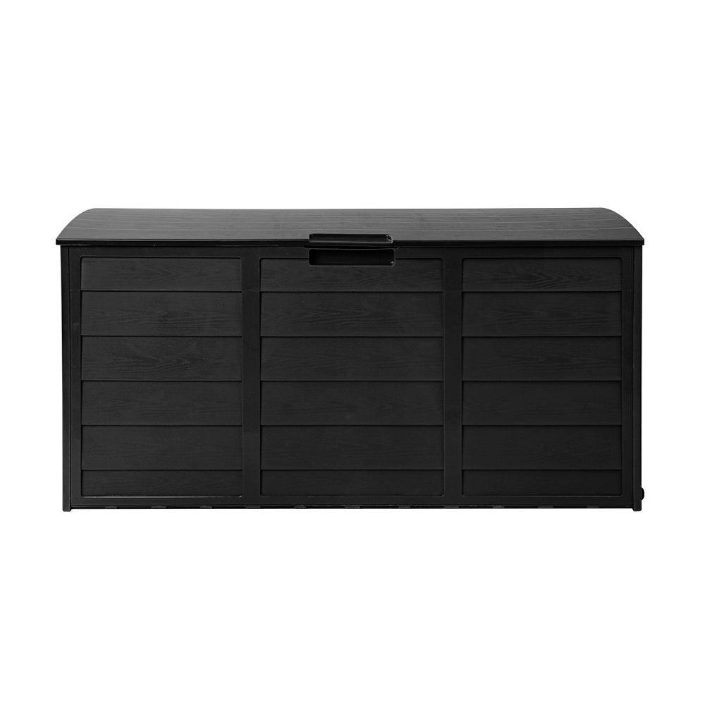 Gardeon 290L Outdoor Storage Box - All Black - John Cootes