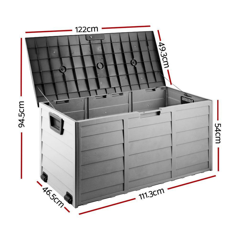 Gardeon 290L Outdoor Storage Box - Black - John Cootes