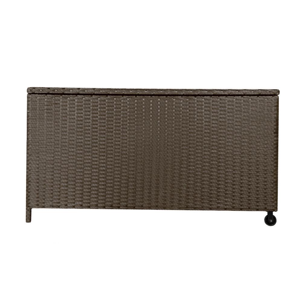 Gardeon 320L Outdoor Wicker Storage Box - Brown - John Cootes