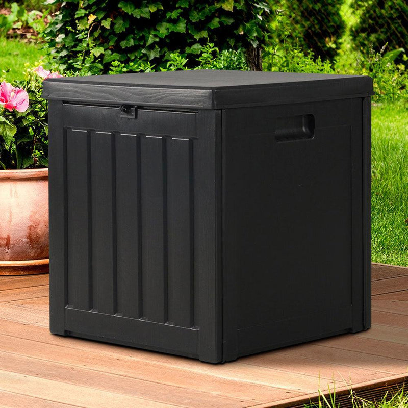 Gardeon 80L Outdoor Storage Box Waterproof Container Indoor Garden Toy Tool Shed - John Cootes