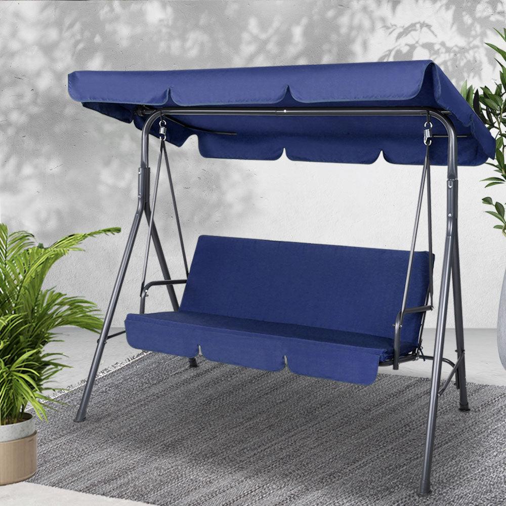 Gardeon Canopy Swing Chair - Navy - John Cootes