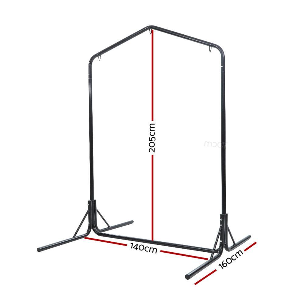 Gardeon Double Hammock Chair Stand Steel Frame 2 Person Outdoor Heavy Duty 200KG - John Cootes