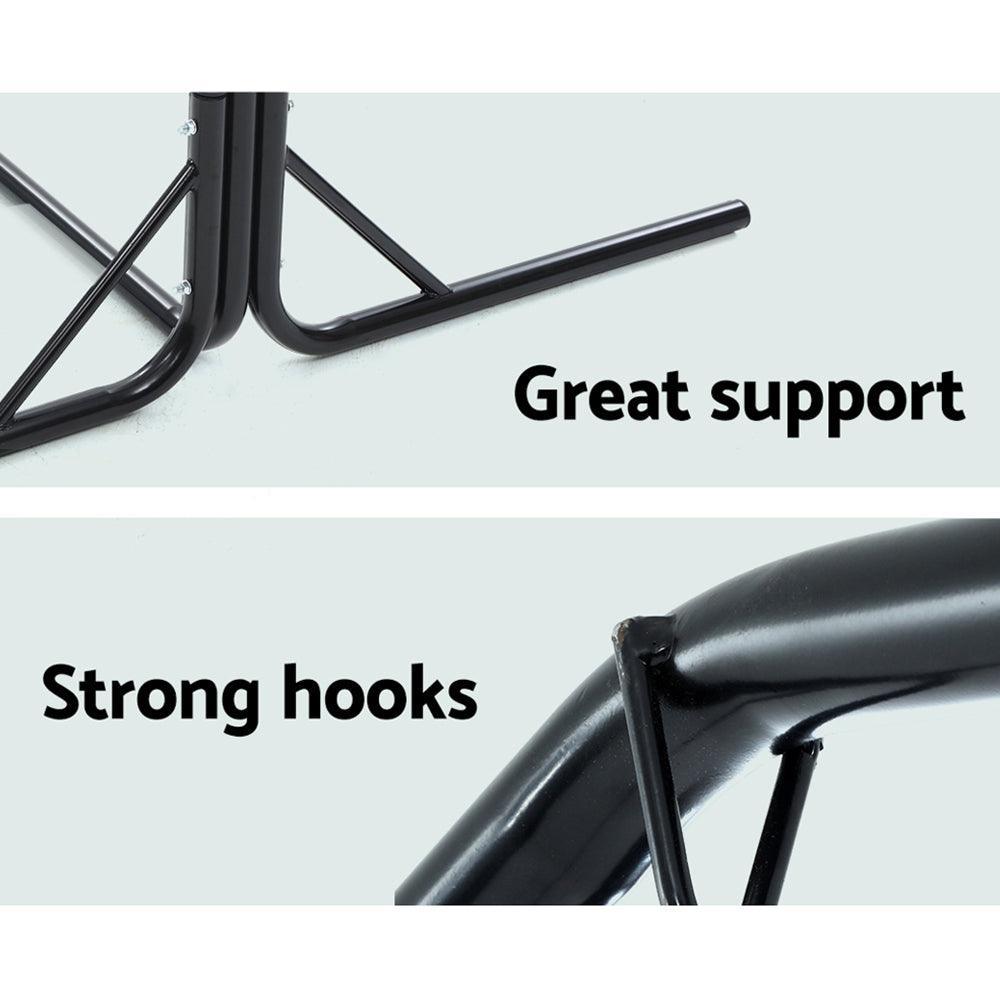 Gardeon Double Hammock Chair Stand Steel Frame 2 Person Outdoor Heavy Duty 200KG - John Cootes