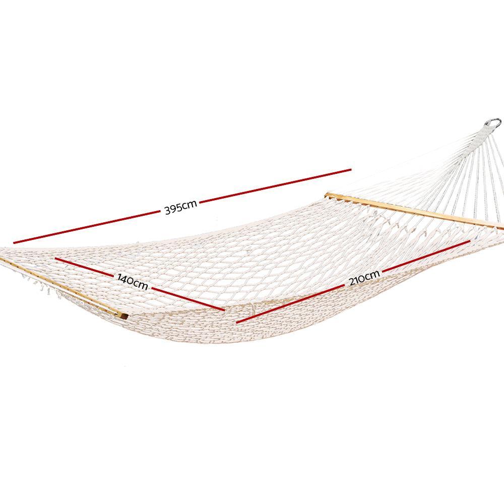 Gardeon Double Swing Hammock Bed Cream - John Cootes