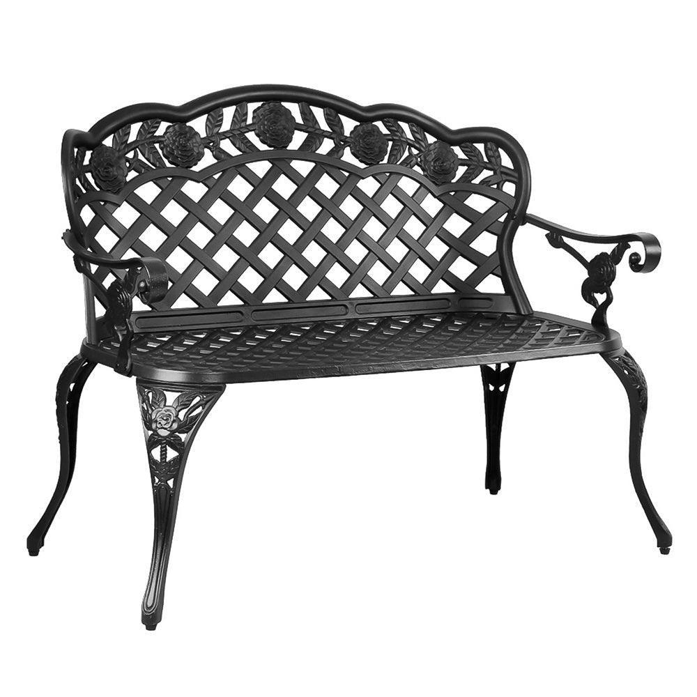 Gardeon Garden Bench Patio Porch Park Lounge Cast Aluminium Outdoor Furniture - John Cootes