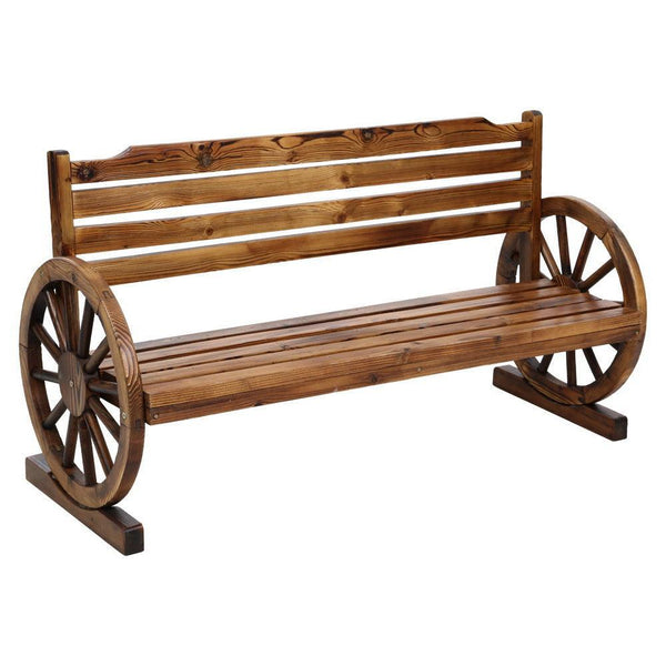 Gardeon Garden Bench Wooden Wagon Chair 3 Seat Outdoor Furniture Backyard Lounge - John Cootes