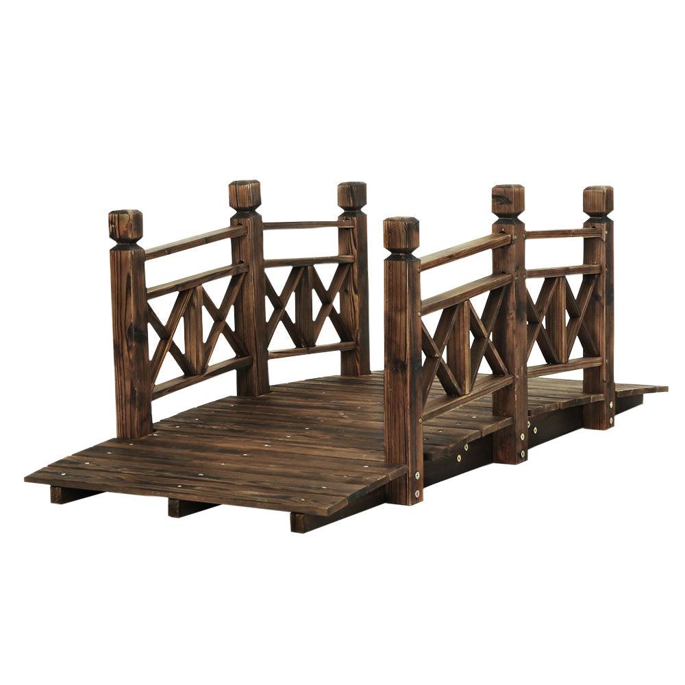 Gardeon Garden Ornaments Wooden Rustic Bridge Decor Outdoor Decoration Yard - John Cootes