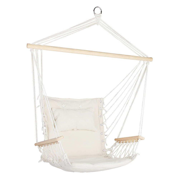 Gardeon Hammock Hanging Swing Chair - Cream - John Cootes