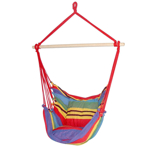Gardeon Hammock Swing Chair with Cushion - Multi-colour - John Cootes