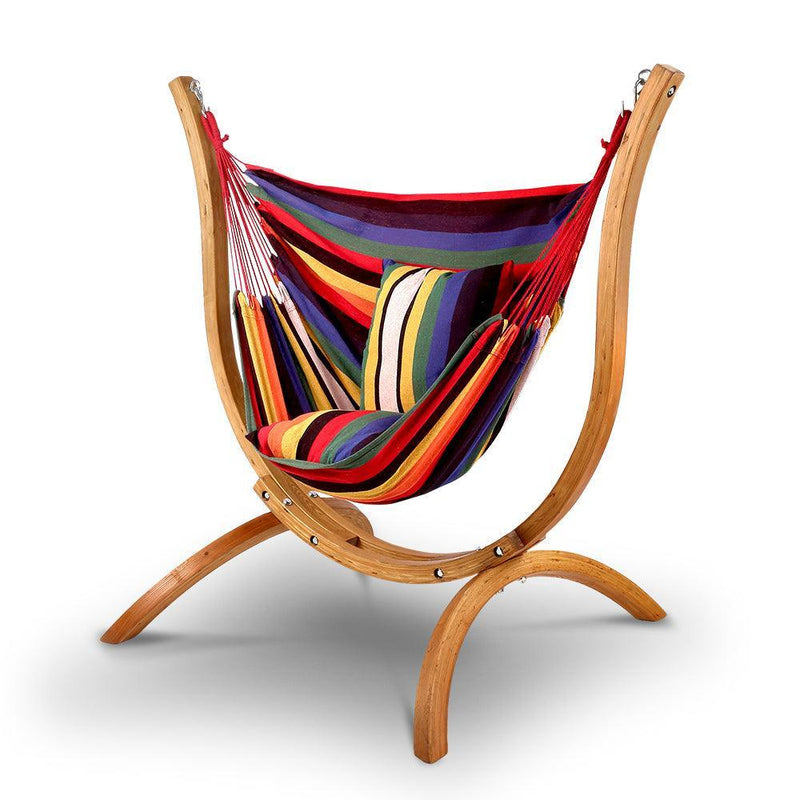 Gardeon Hammock with Wooden Hammock Stand - John Cootes