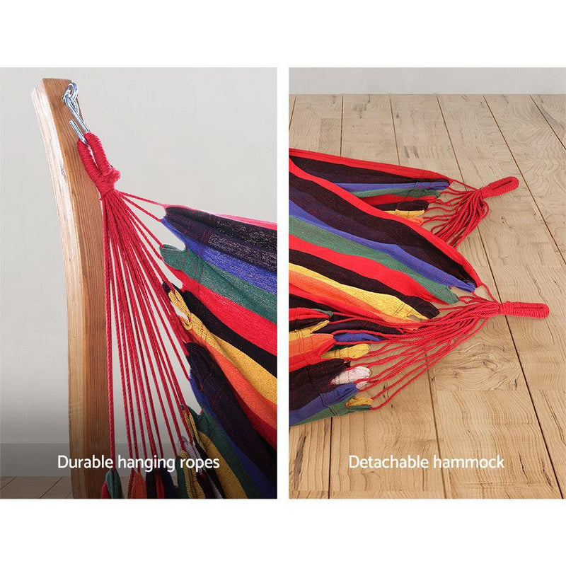 Gardeon Hammock with Wooden Hammock Stand - John Cootes