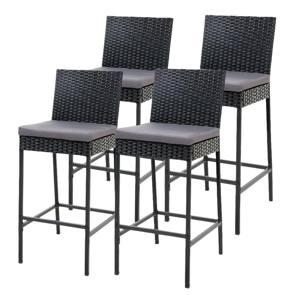 Gardeon Outdoor Bar Stools Set of 4 - Rattan Furniture - John Cootes