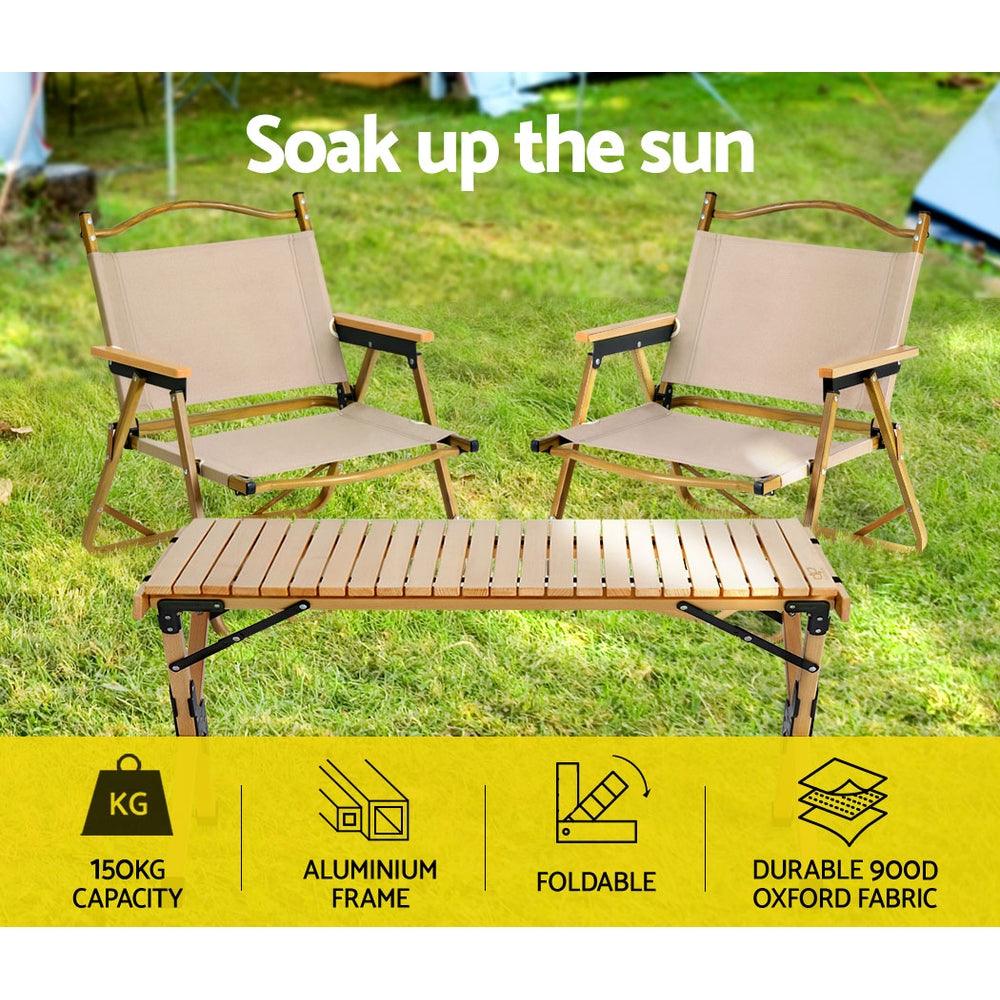 Gardeon Outdoor Camping Chairs Portable Folding Beach Chair Aluminium Furniture - John Cootes