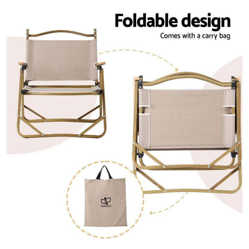 Gardeon Outdoor Camping Chairs Portable Folding Beach Chair Aluminium Furniture - John Cootes