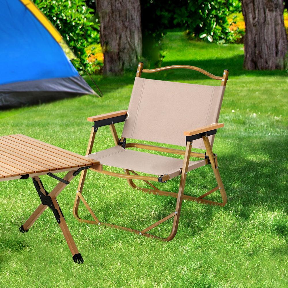 Gardeon Outdoor Camping Chairs Portable Folding Beach Chair Aluminium Furniture - John Cootes