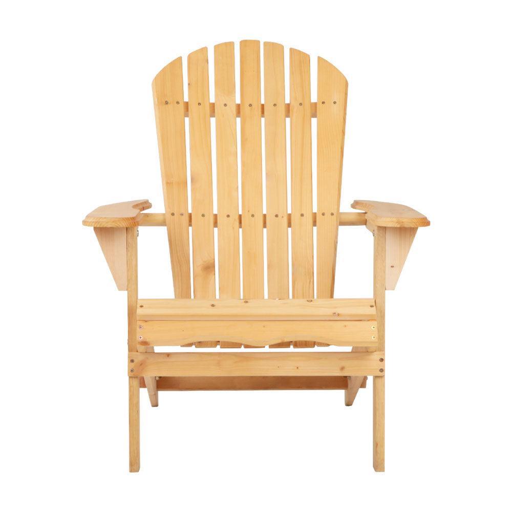 Gardeon Outdoor Chairs Furniture Beach Chair Lounge Wooden Adirondack Garden Patio - John Cootes