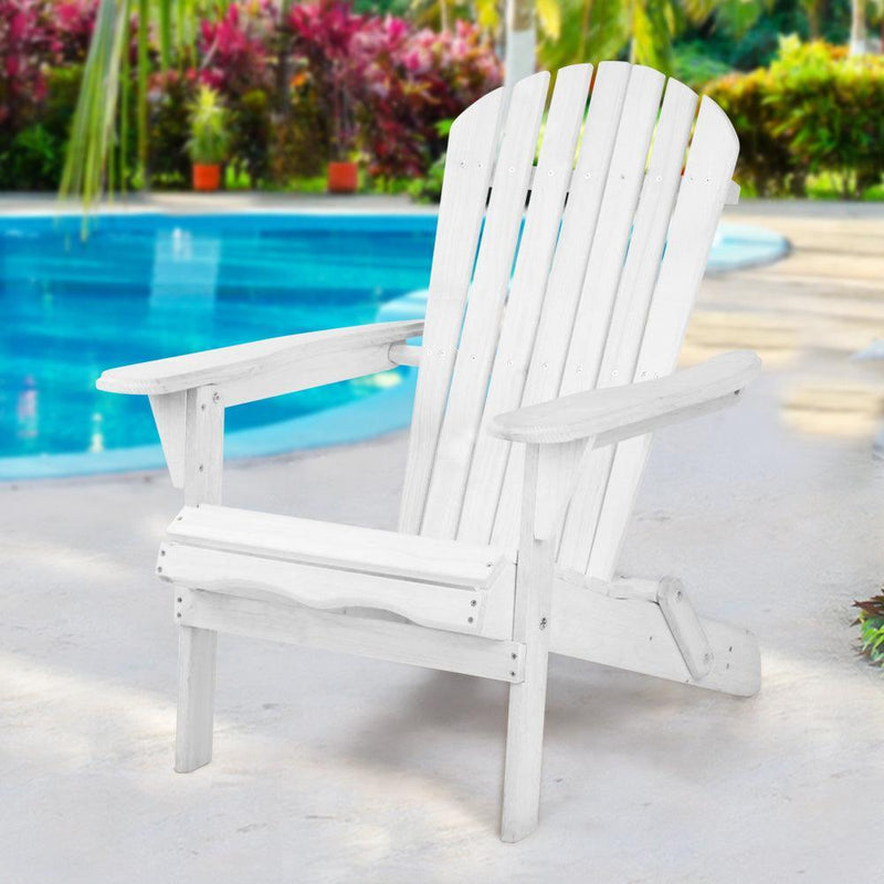 Gardeon Outdoor Furniture Adirondack Chairs Beach Chair Lounge Wooden Patio Garden - John Cootes