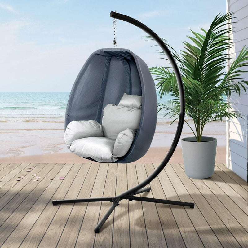 Gardeon Outdoor Furniture Egg Hammock Hanging Swing Chair Pod Lounge Chairs - John Cootes