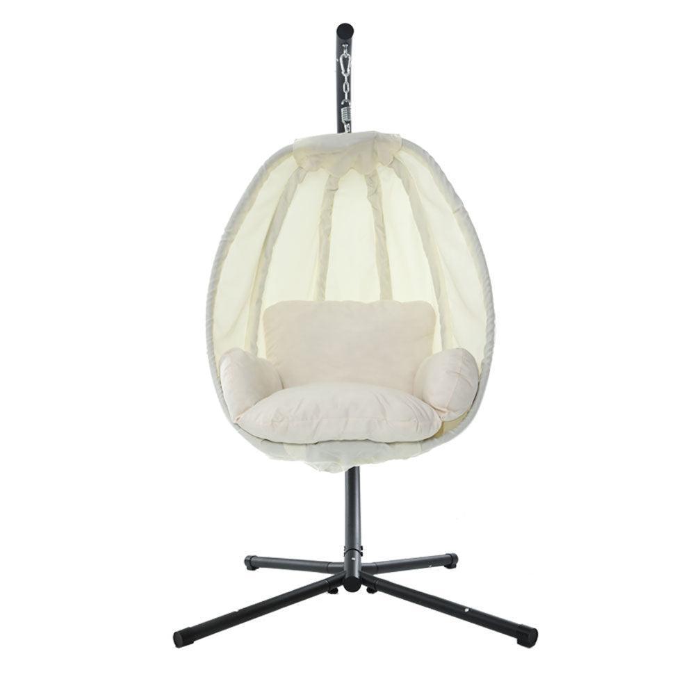 Gardeon Outdoor Furniture Egg Hammock Porch Hanging Pod Swing Chair with Stand - John Cootes