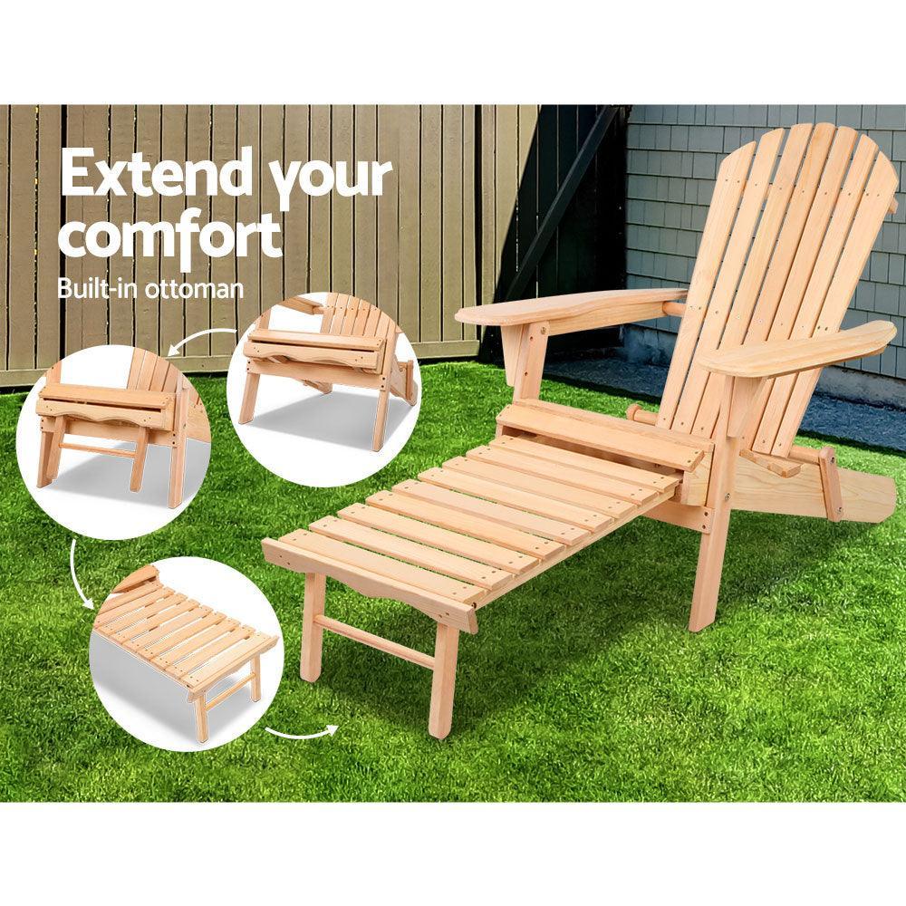 Gardeon Outdoor Furniture Sun Lounge Chairs Beach Chair Recliner Adirondack Patio Garden - John Cootes