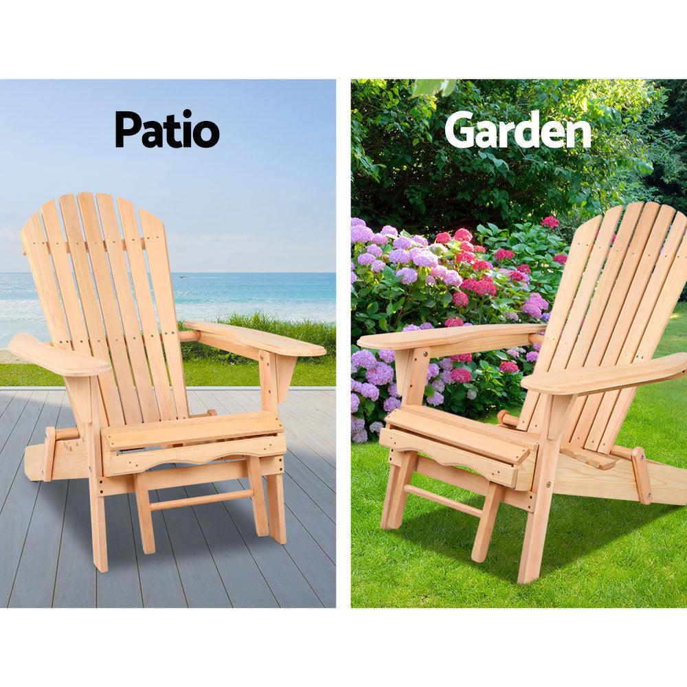 Gardeon Outdoor Furniture Sun Lounge Chairs Beach Chair Recliner Adirondack Patio Garden - John Cootes