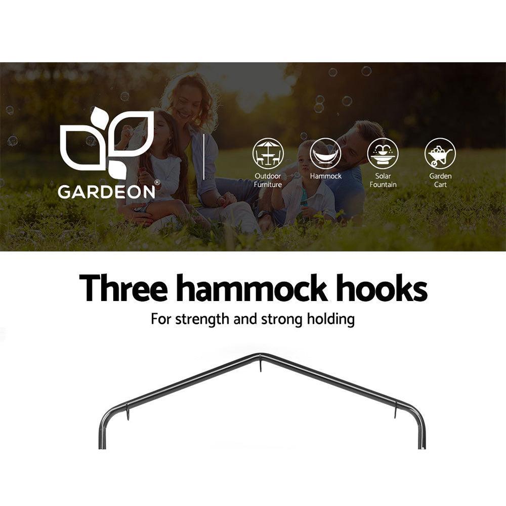 Gardeon Outdoor Hammock Chair with Stand Swing Hanging Hammock with Pillow Grey - John Cootes