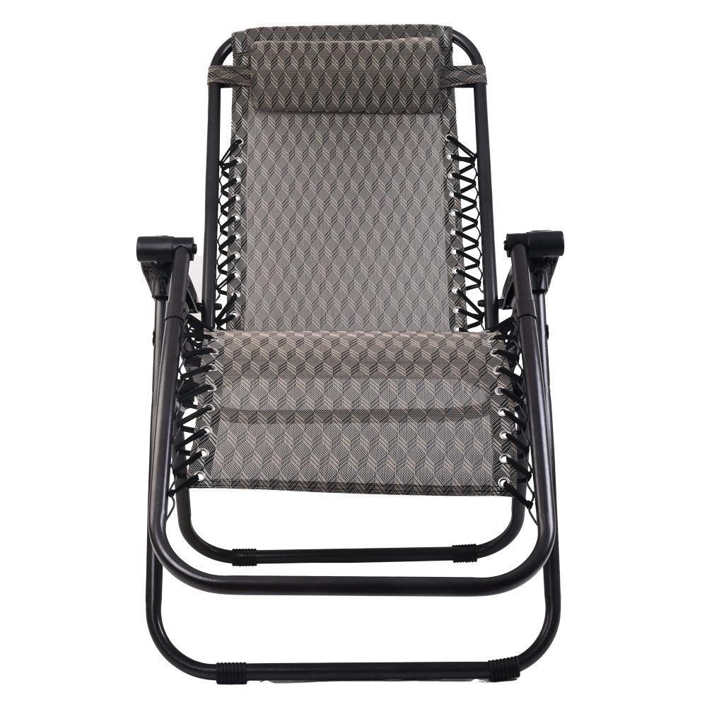 Gardeon Outdoor Portable Recliner - Grey - John Cootes