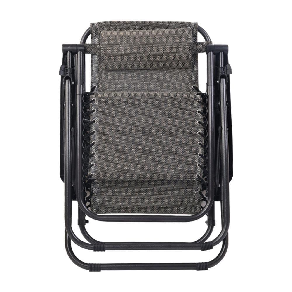 Gardeon Outdoor Portable Recliner - Grey - John Cootes