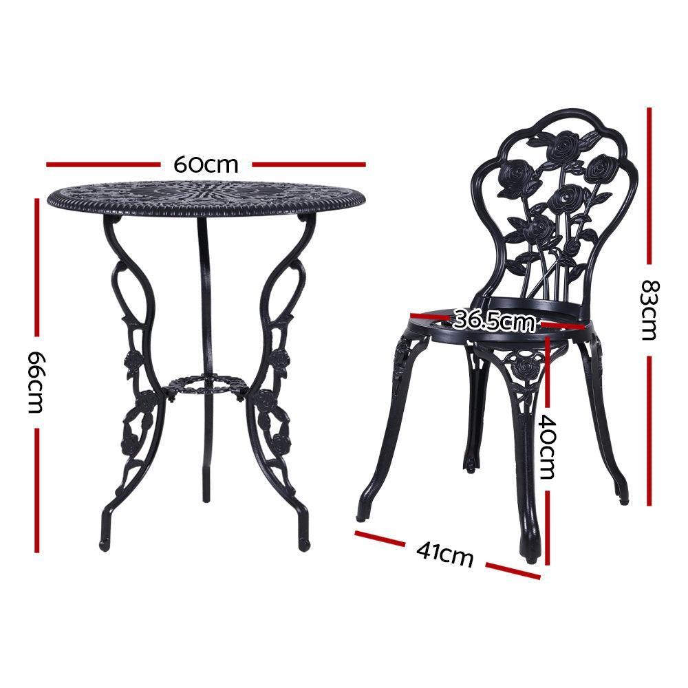 Gardeon Outdoor Setting 3-Piece Table & Chairs - Patio Furniture - John Cootes