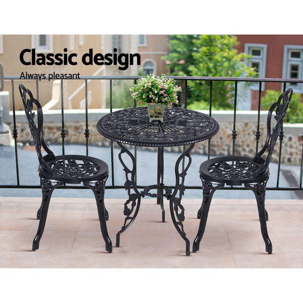 Gardeon Outdoor Setting 3-Piece Table & Chairs - Patio Furniture - John Cootes