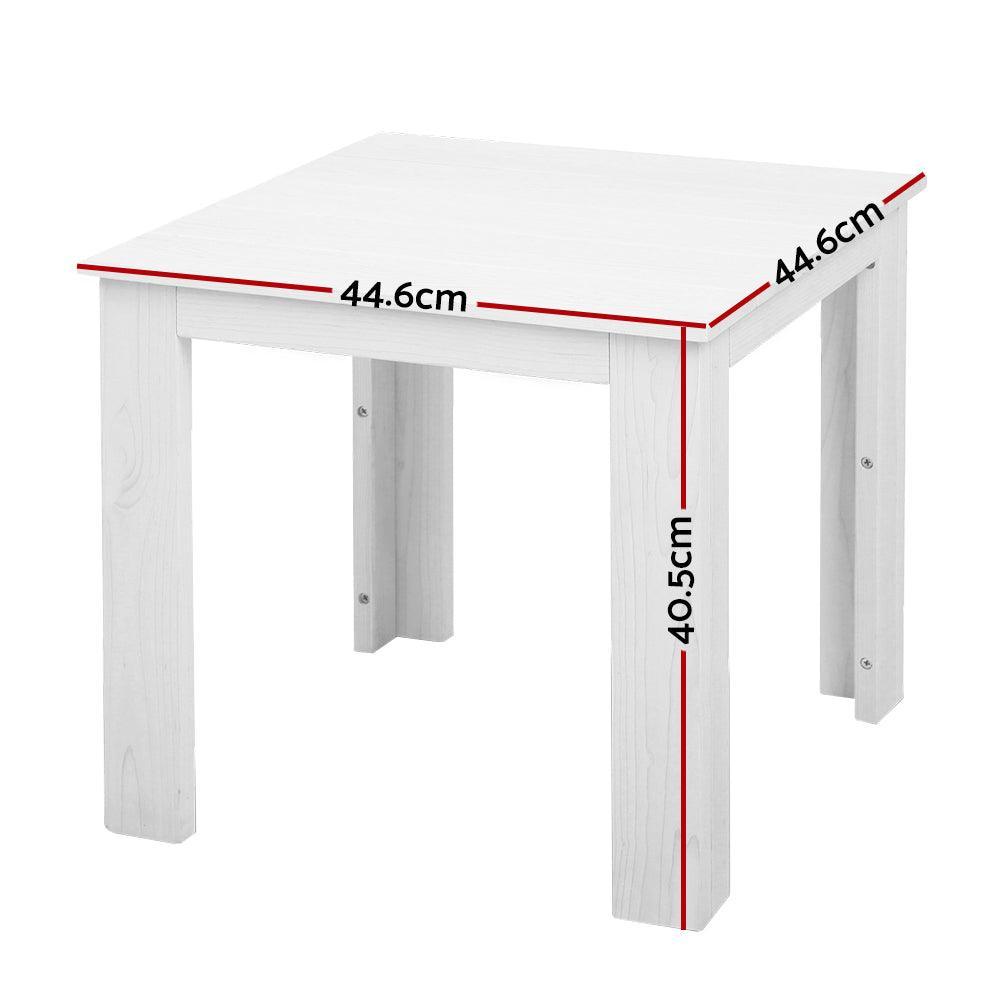 Gardeon Outdoor Side Beach Table - White - John Cootes