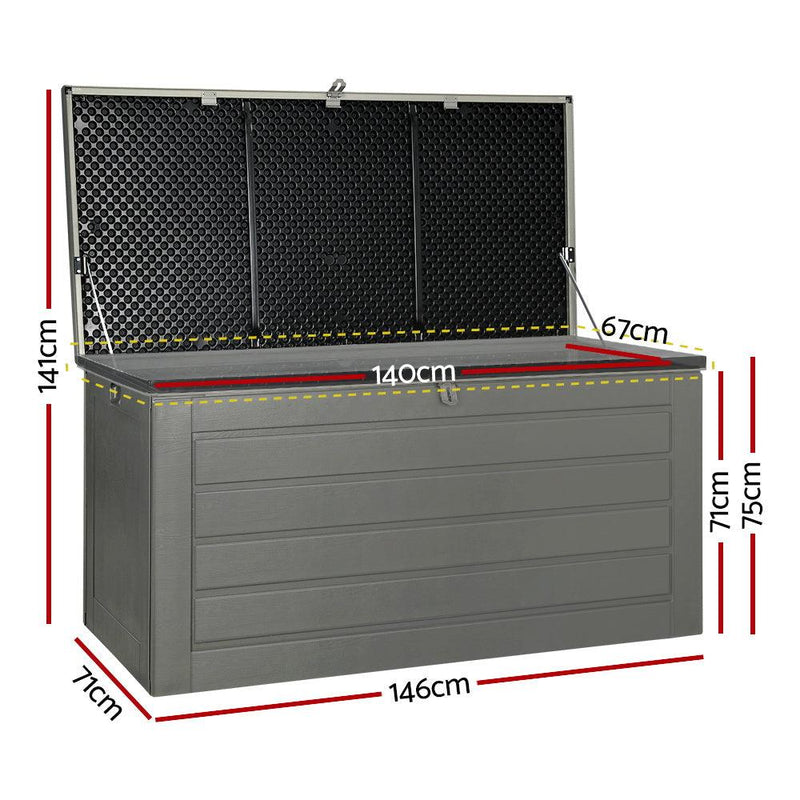 Gardeon Outdoor Storage Box 680L Container Indoor Garden Bench Tool Sheds Chest - John Cootes