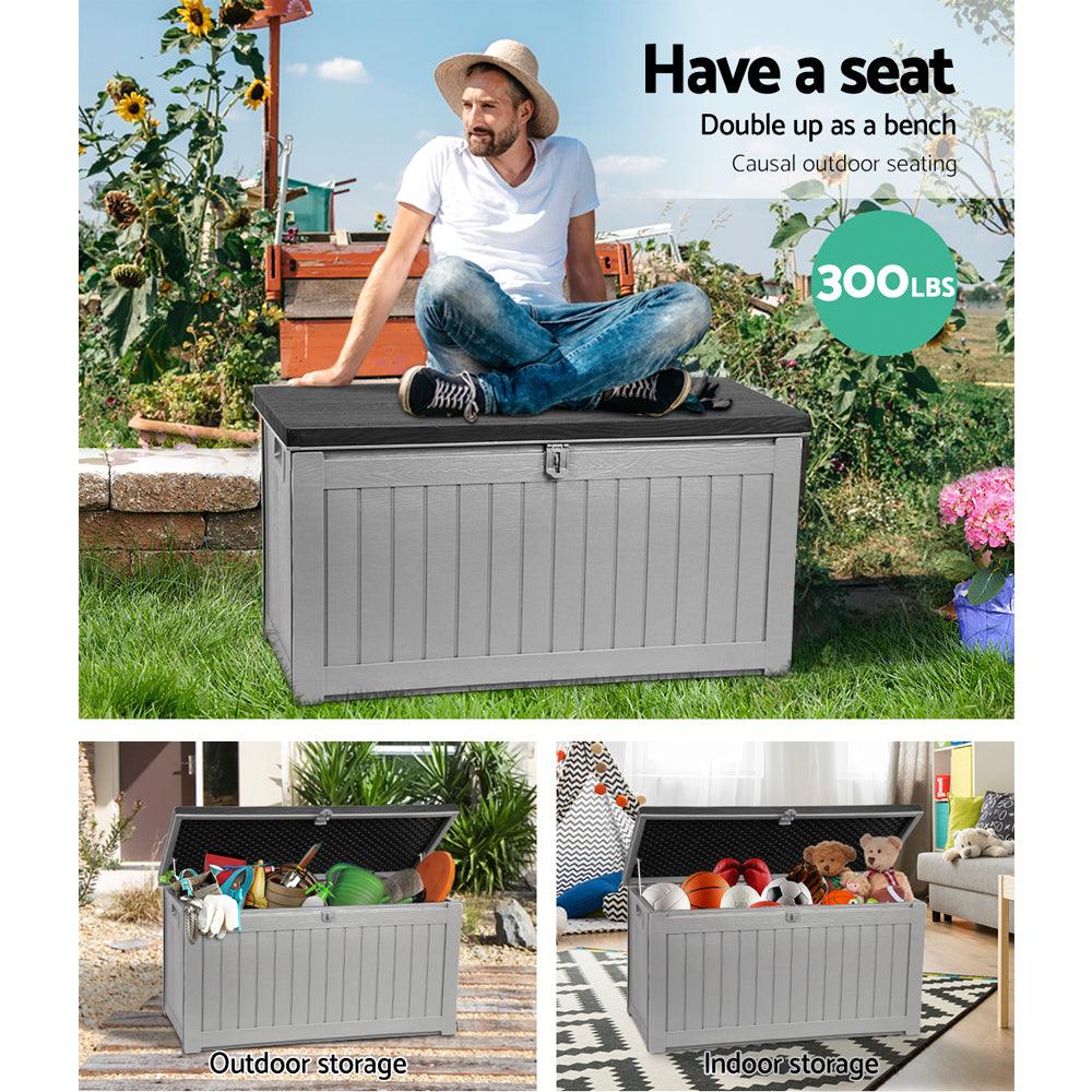 Gardeon Outdoor Storage Box Bench Seat 190L - John Cootes