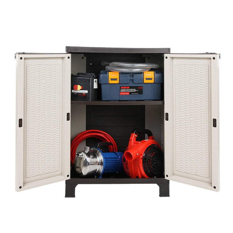 Gardeon Outdoor Storage Cabinet Cupboard Lockable Garage 92cm - John Cootes
