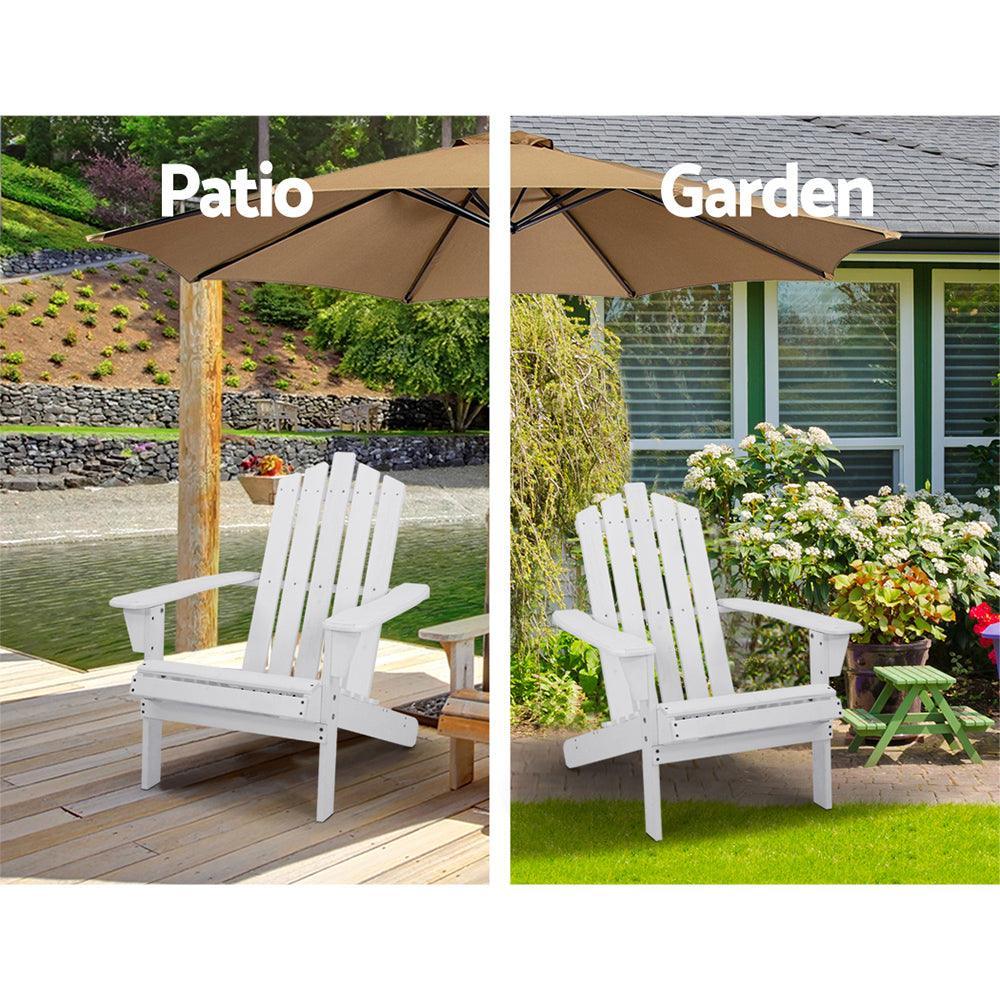 Gardeon Outdoor Sun Lounge Beach Chairs Table Setting Wooden Adirondack Patio Chair Lounges - John Cootes