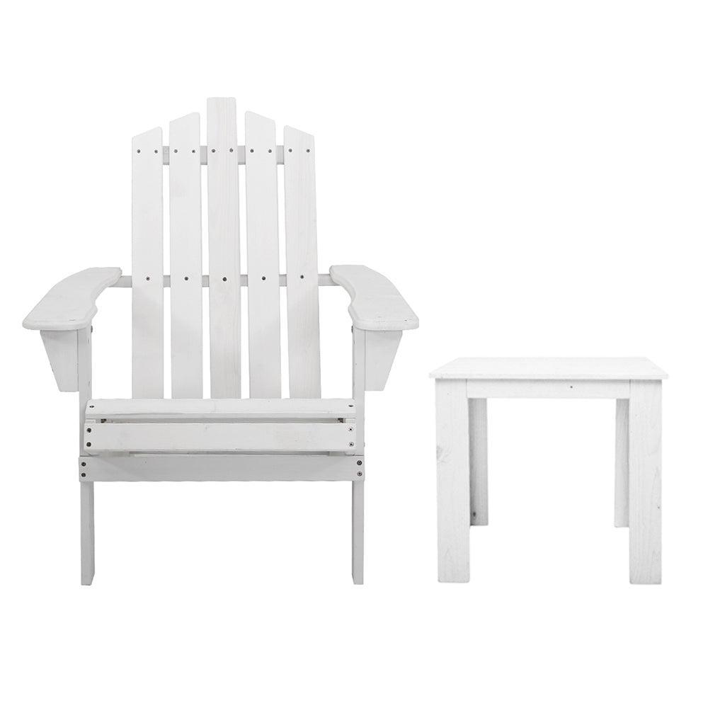 Gardeon Outdoor Sun Lounge Beach Chairs Table Setting Wooden Adirondack Patio Chair Lounges - John Cootes