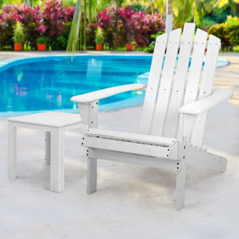 Gardeon Outdoor Sun Lounge Beach Chairs Table Setting Wooden Adirondack Patio Chair Lounges - John Cootes